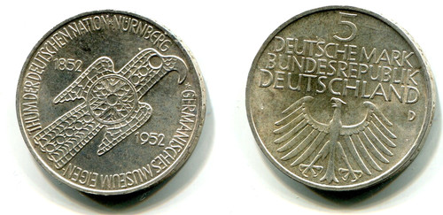 Brd 1952 silber - dm,