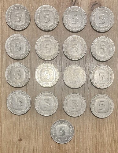 17x münzen bdr sammlung - 17x,