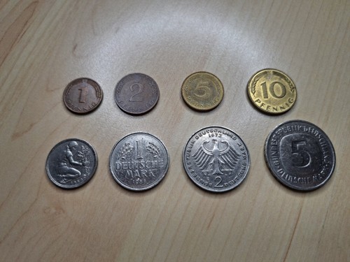 Set münzen pfennig bis 5 - münzen,