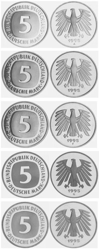 Selten dm brd münzen - x,