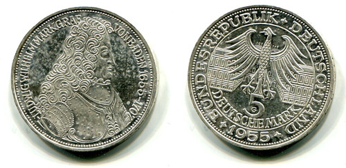Brd 1955 silber - dm,
