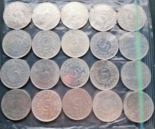 5 dm silbermünzen - 20, ×