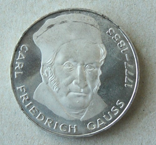 Gedenkmünze gauss 1977 - dm, gedenkmünze,