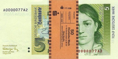 Geldscheine 1991 - 10, dm,